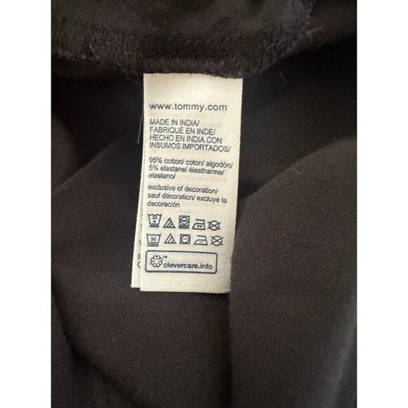 Tommy Hilfiger Black Essential Logo T-Shirt Women’s Small Stretch Cotton Blend - Picture 4 of 6